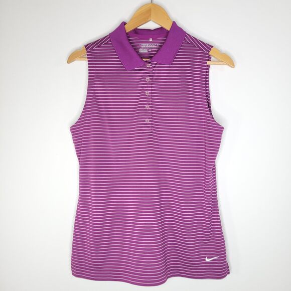 NIKE GOLF DriFit Purple Sleeveless Tank Size L Tour Performance - Picture 1 of 6